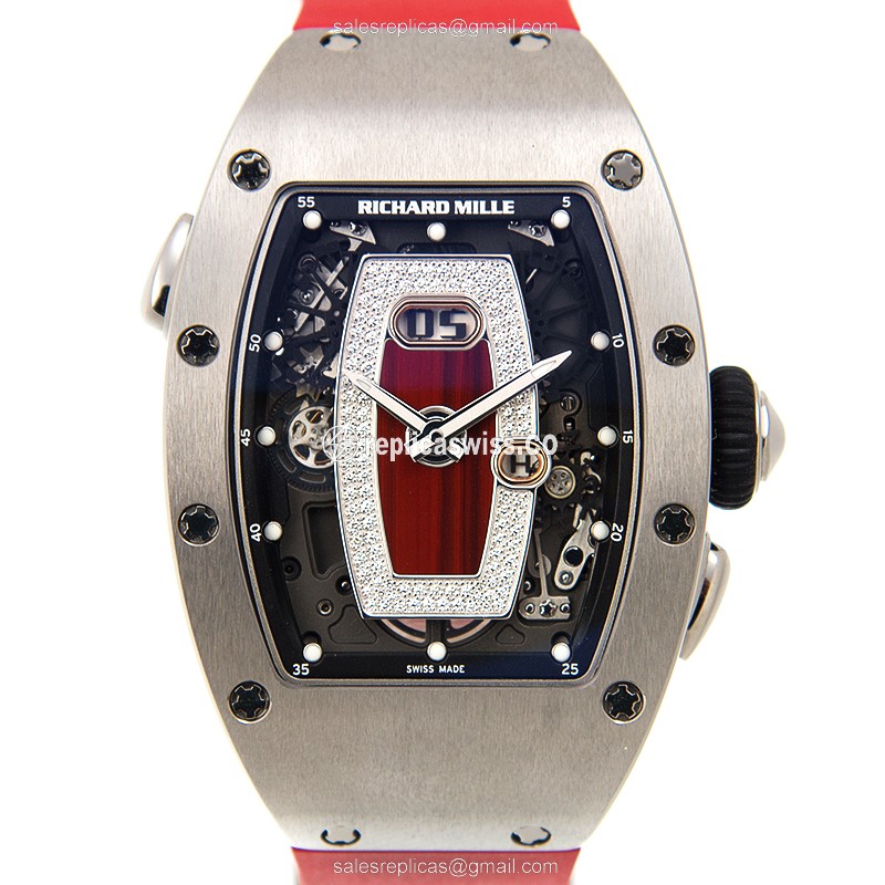 Richard Mille RM37 Titanium - Automatic - Red Dial - Red Rubber Strap